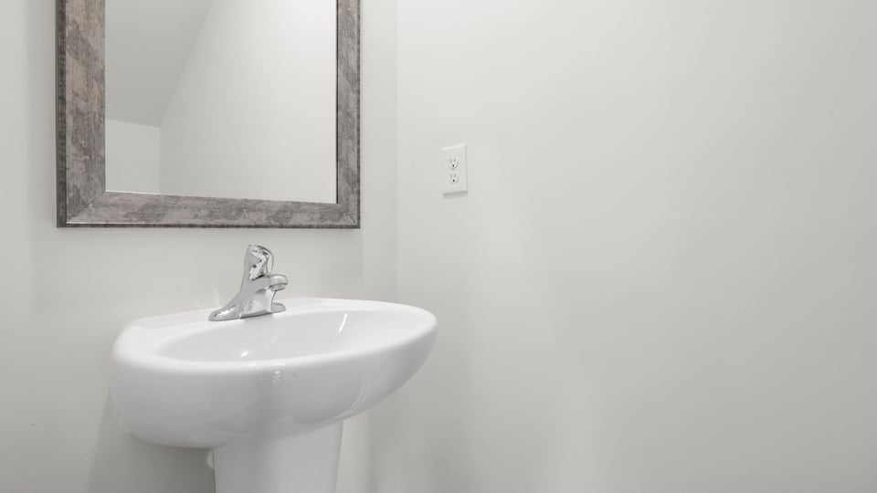 Half bathroom with sink.