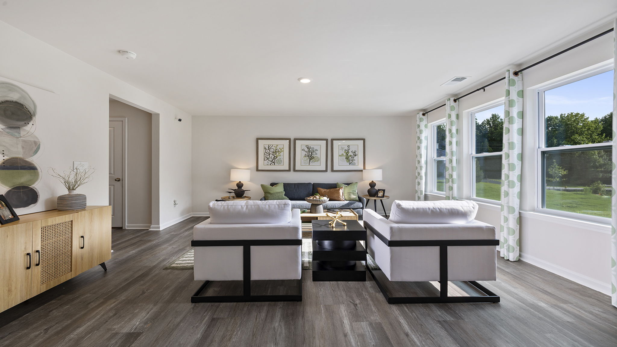 Living area with windows.