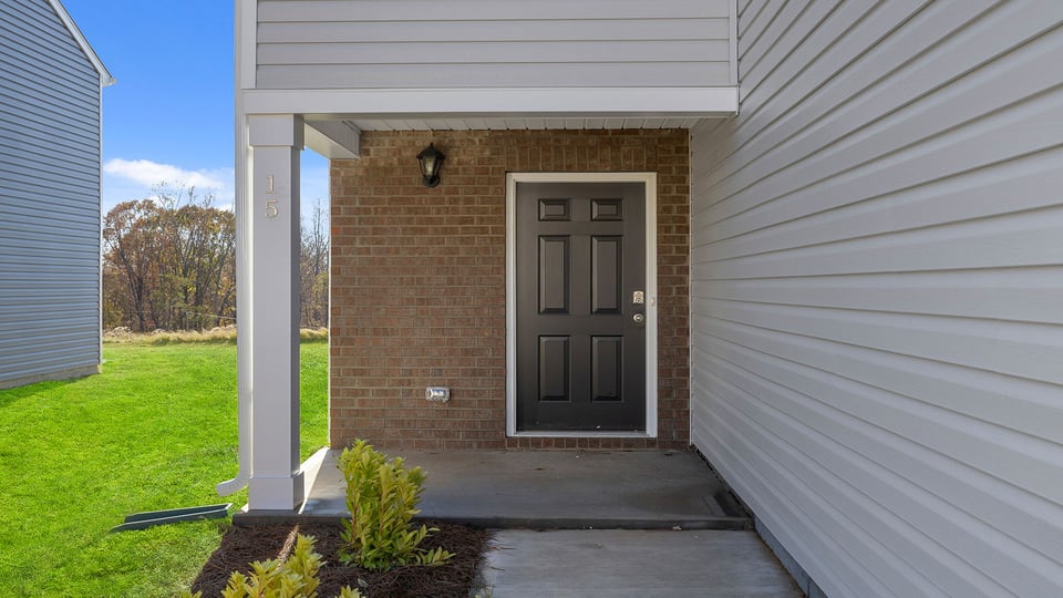 Covered porch entry.
