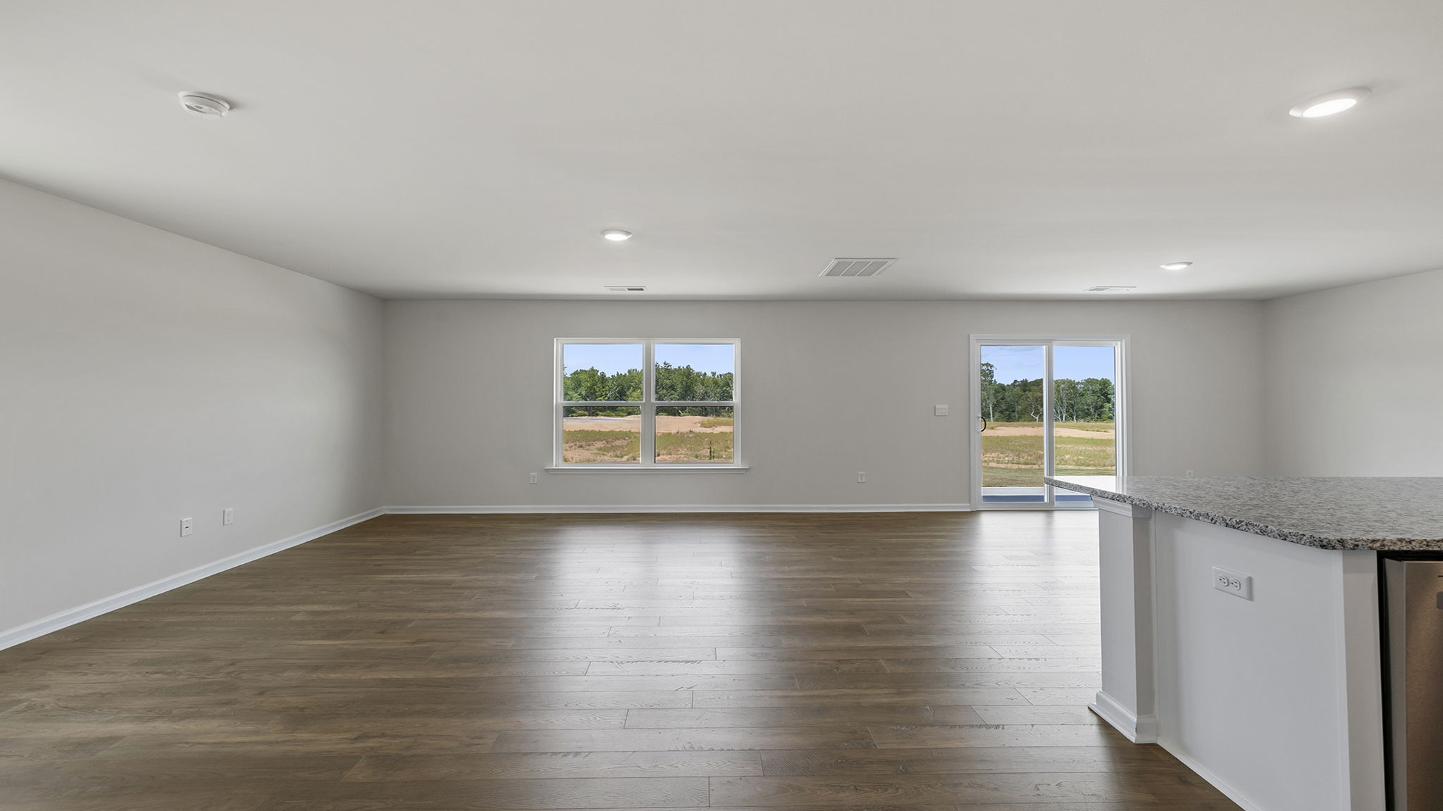 Living area with windows.