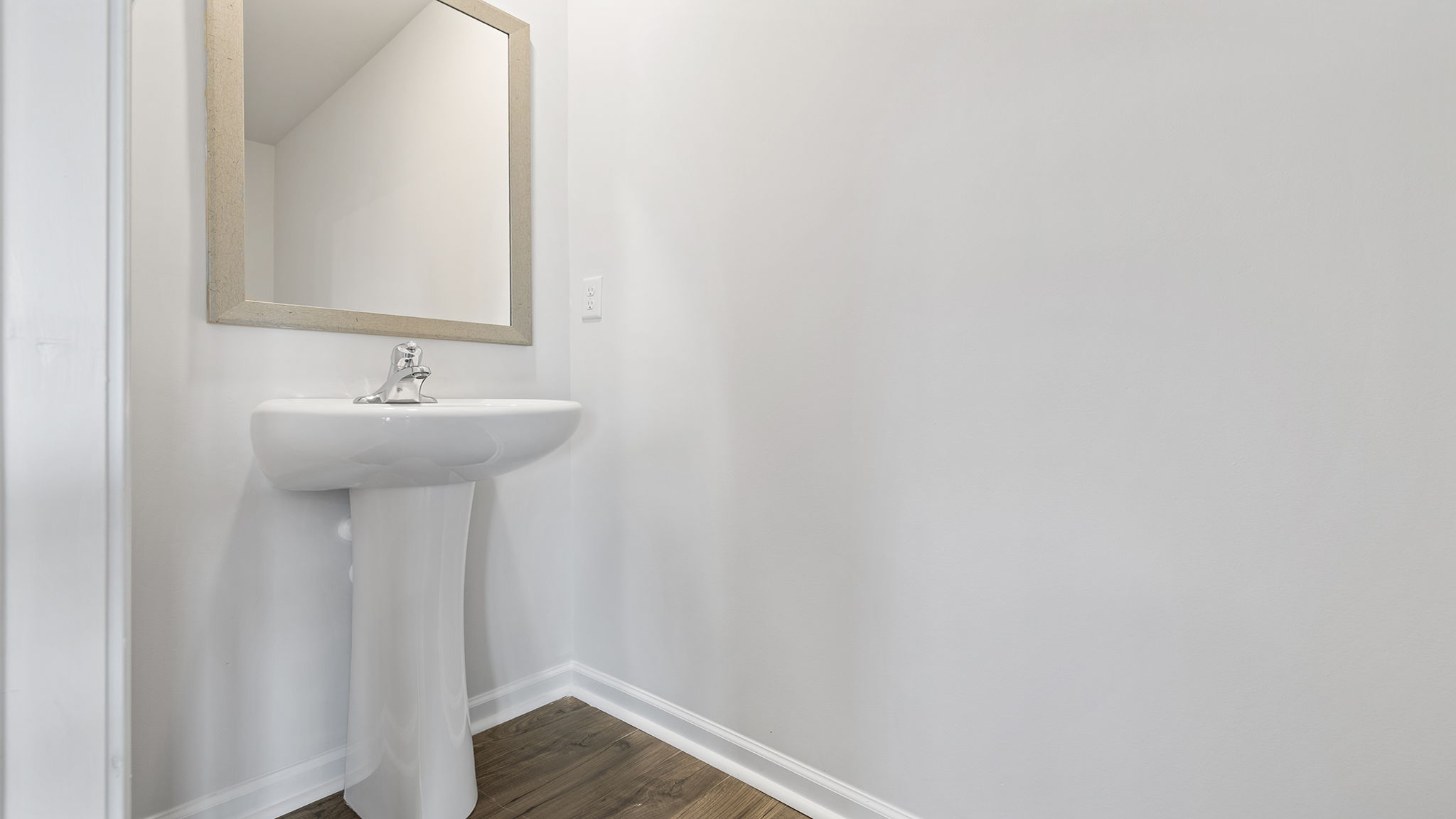 Half bathroom with sink.