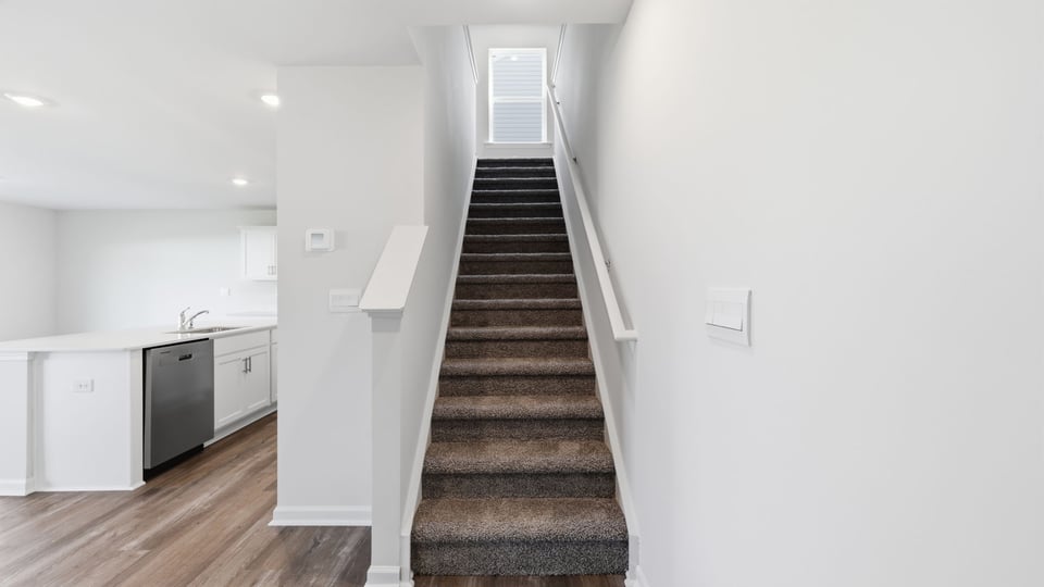 View of hallway to bedrooms.