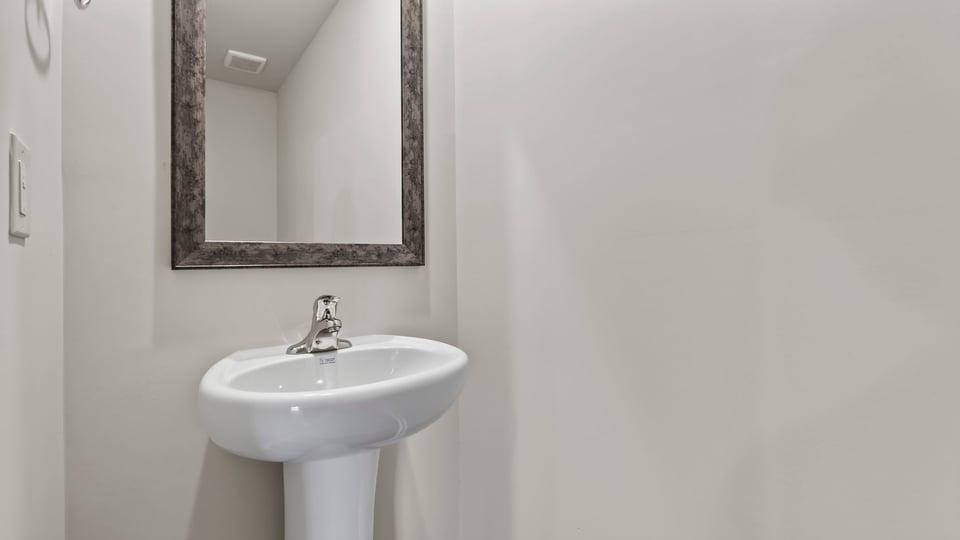 Half bathroom with sink.