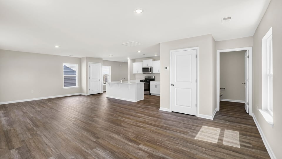 Living area with windows.