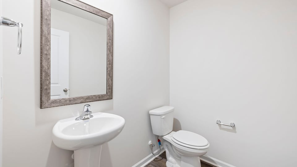 Half bathroom on the main level.