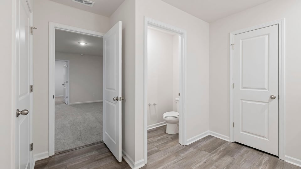 View of water closet.