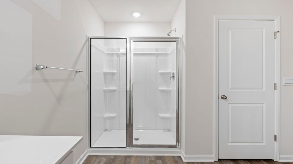 Primary bathroom with walk-in closet.