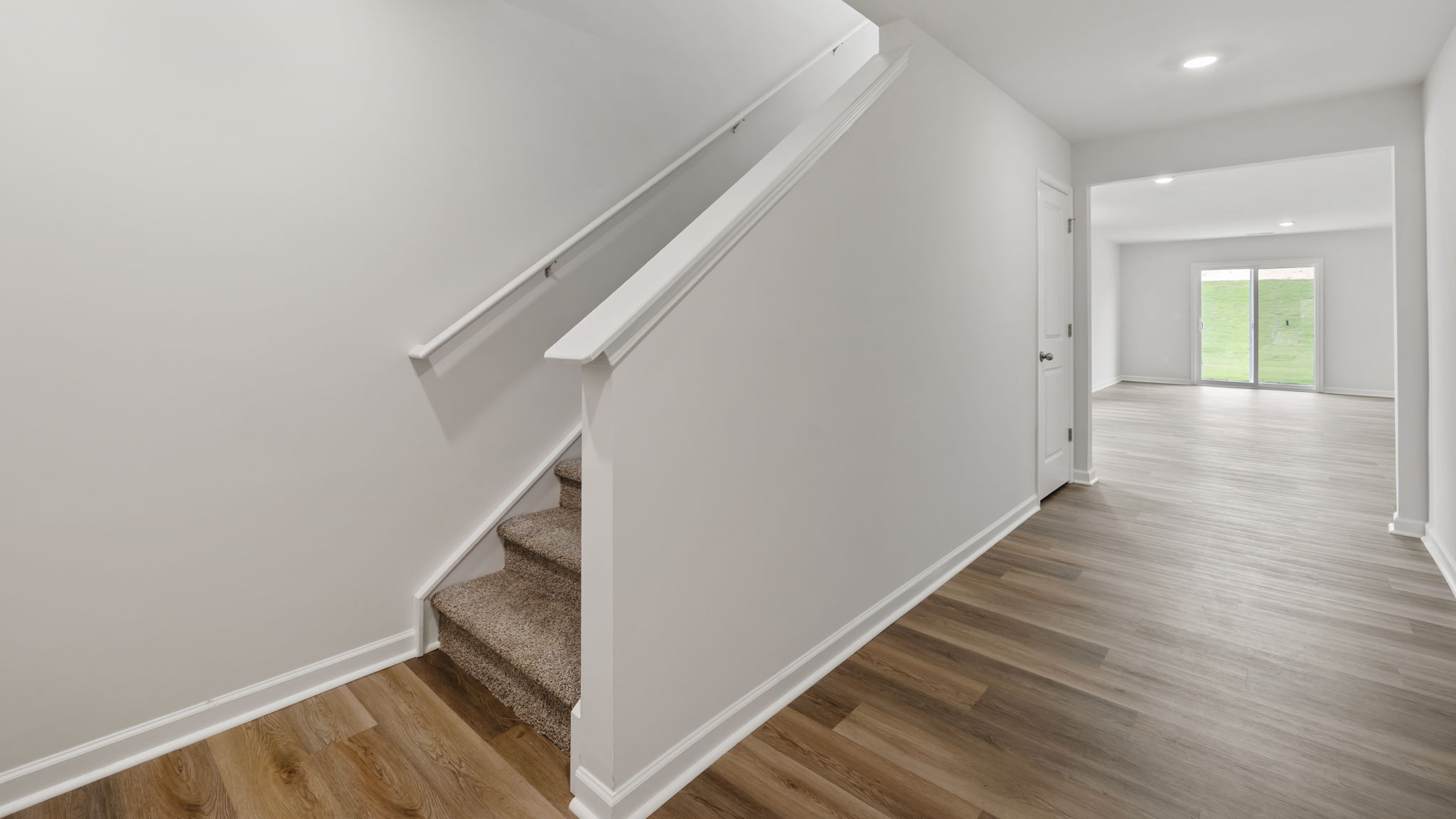 Foyer hallway to family room.