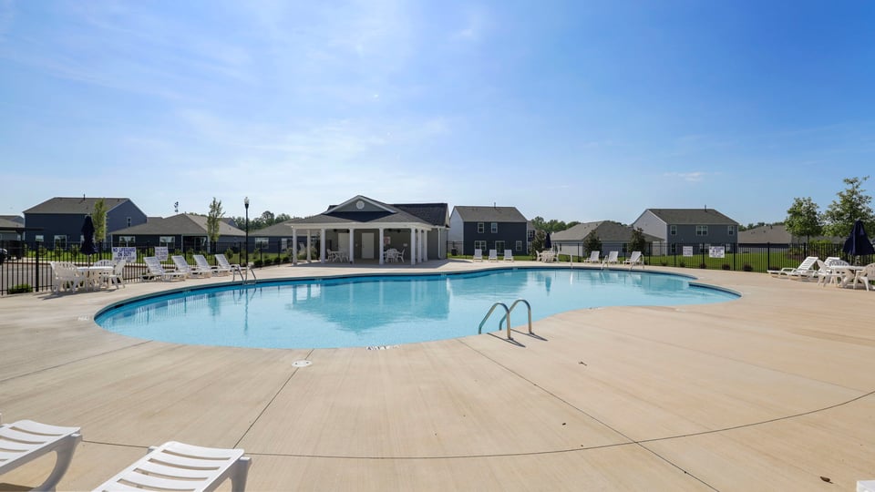 Pool amenity and clubhouse.