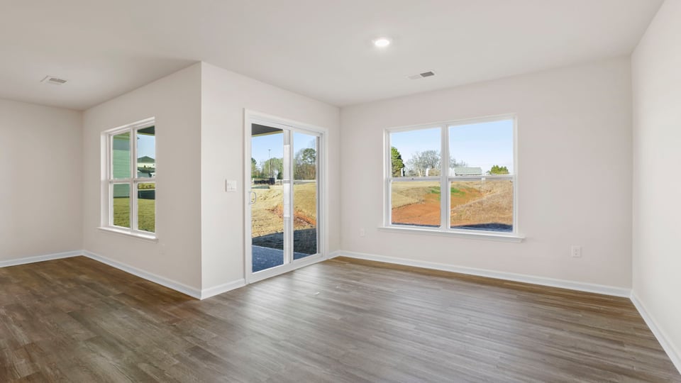 Dining area and door to patio.