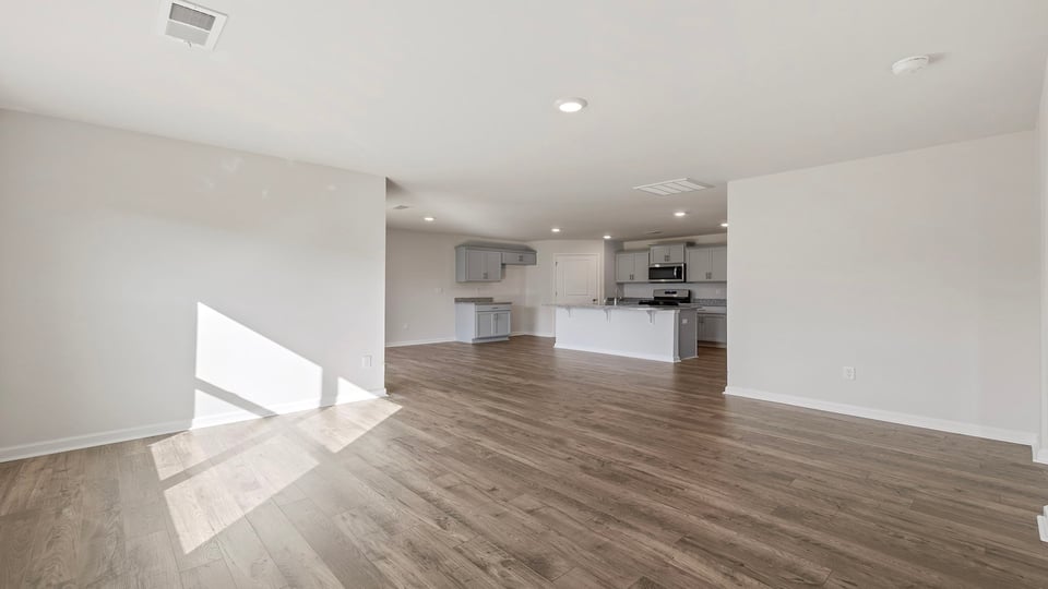 View of kitchen from the living area.