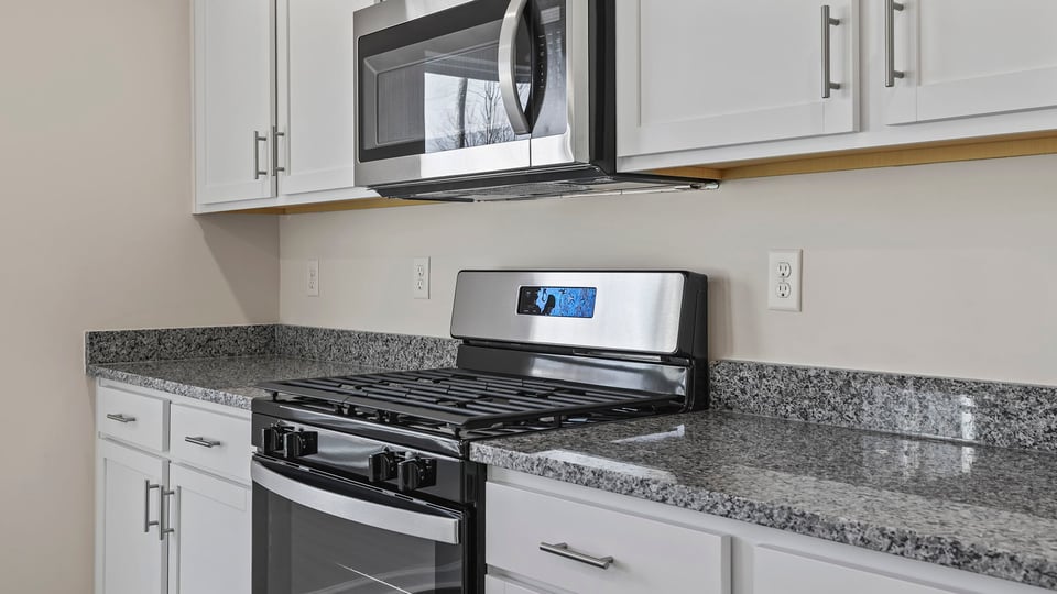 Stainless steel appliances.