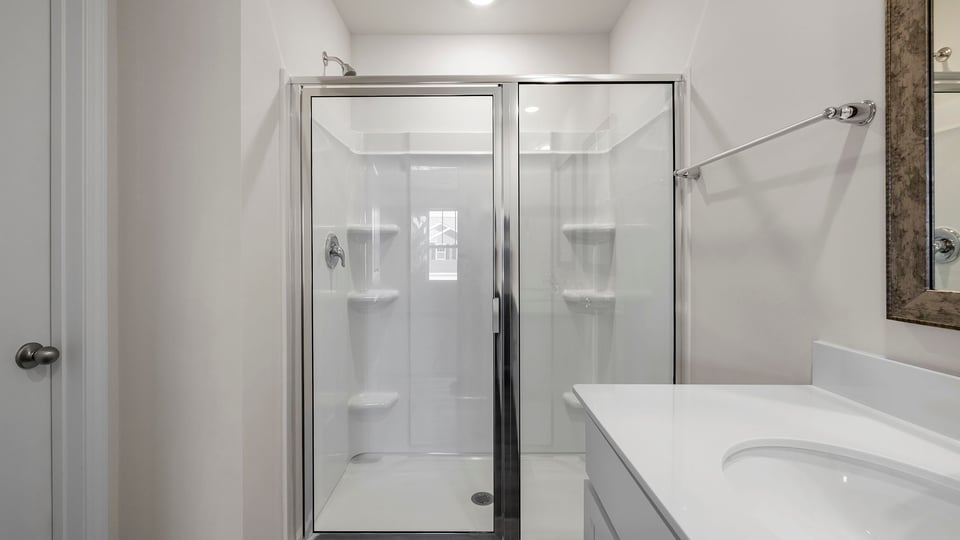 Primary bathroom walk-in shower.