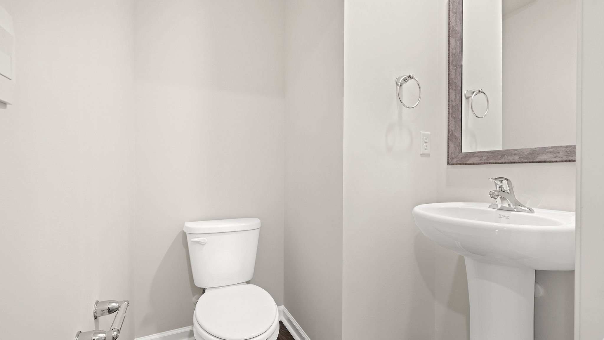 Half bathroom on the main level.