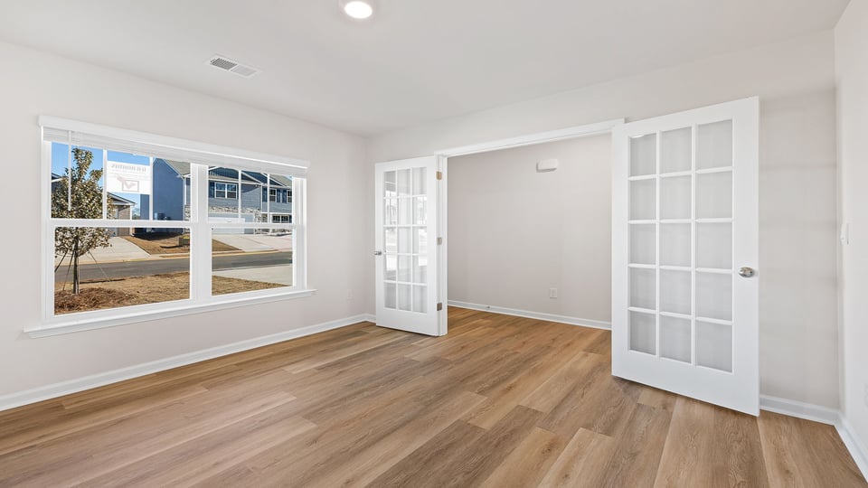 Study with French doors.