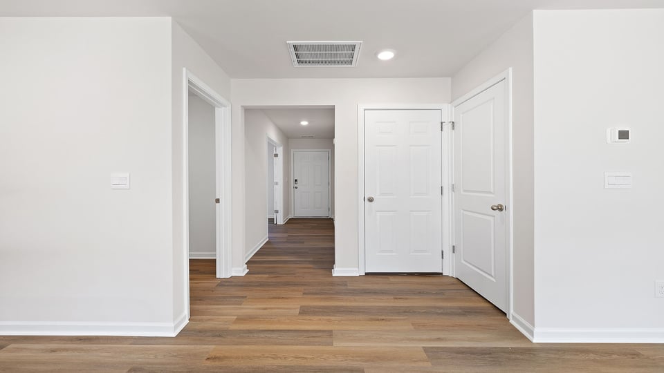 View of hallway toward the entrance.