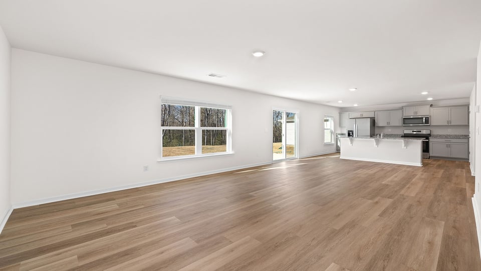 View of kitchen from living room.