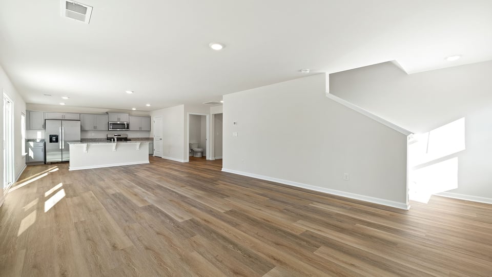 View of stairwell off the living room.