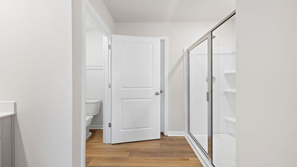 Primary bathroom with walk in shower.