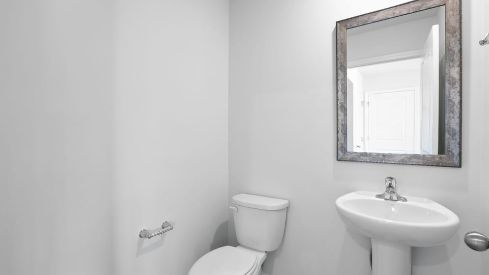 Half bathroom with sink.