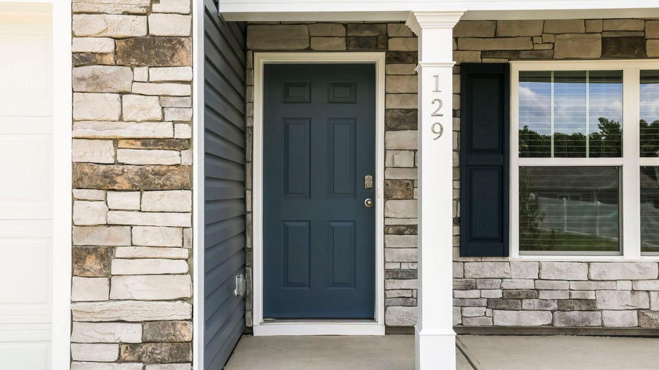 View of front door.