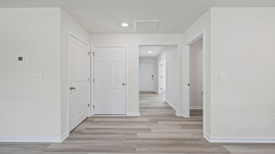 View of hallway toward the entrance.