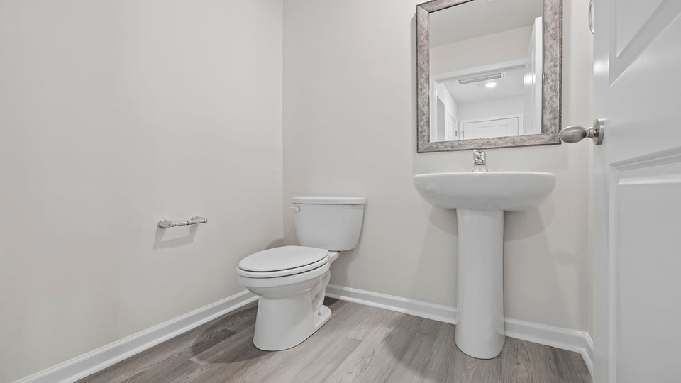 Half bathroom on the main level.