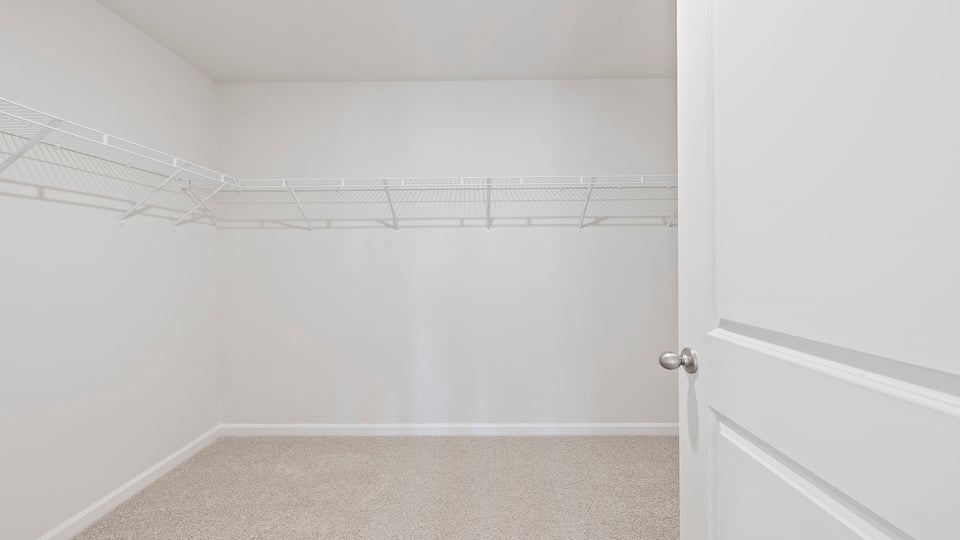 Primary bedroom walk-in closet.