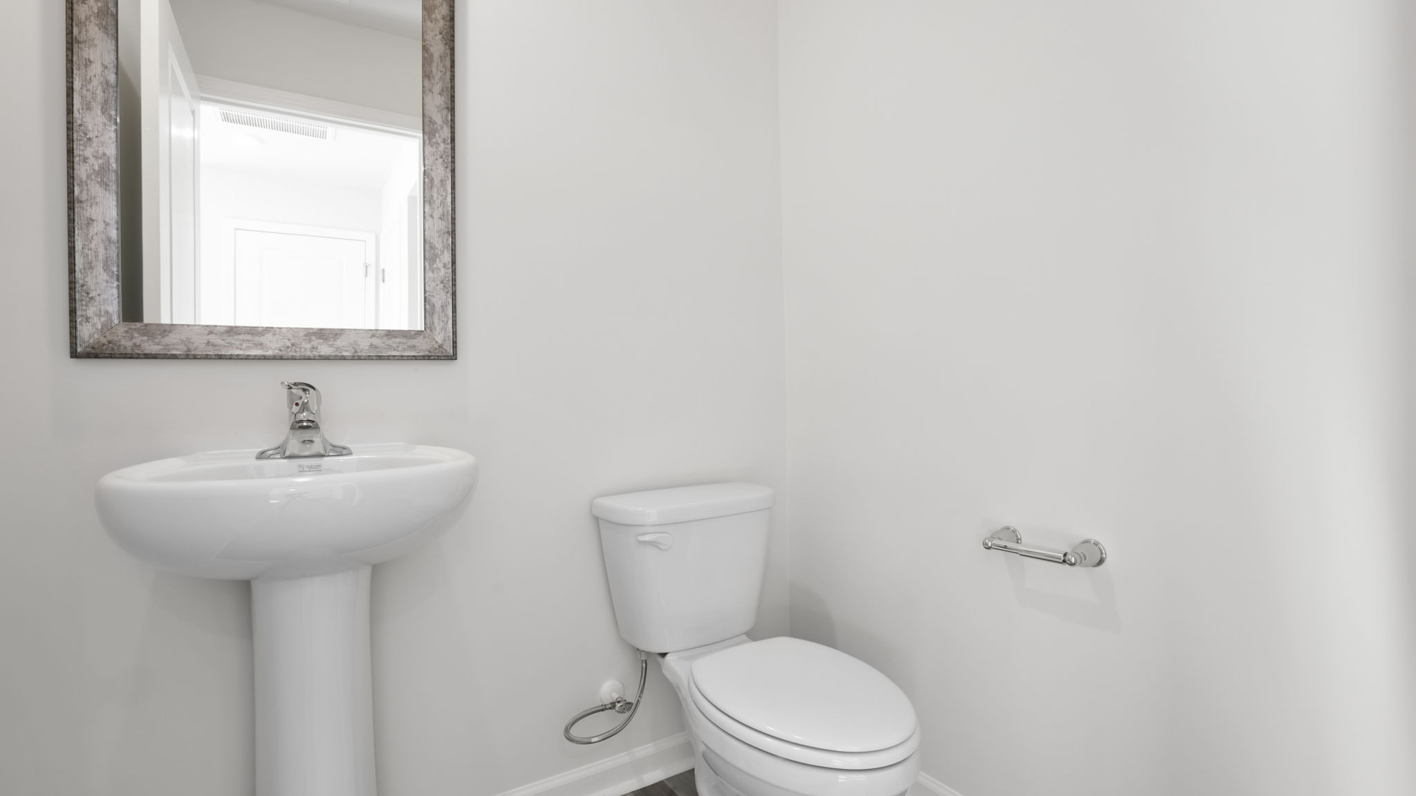 Half bathroom on main level.