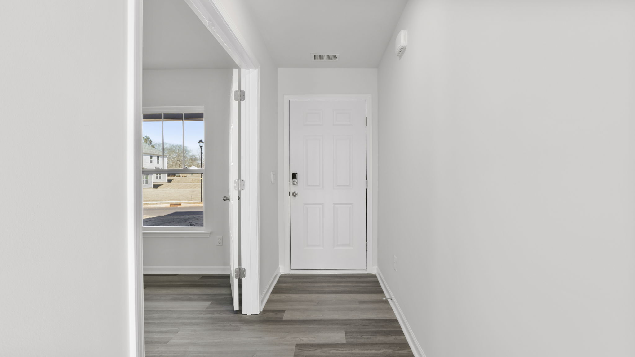 Entry way into home with study.