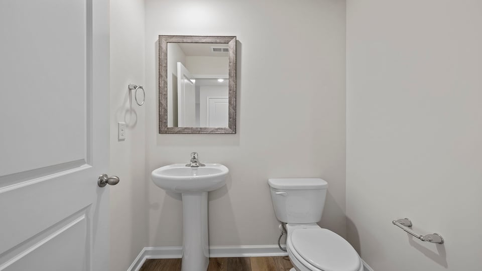 Half bathroom on the main level.