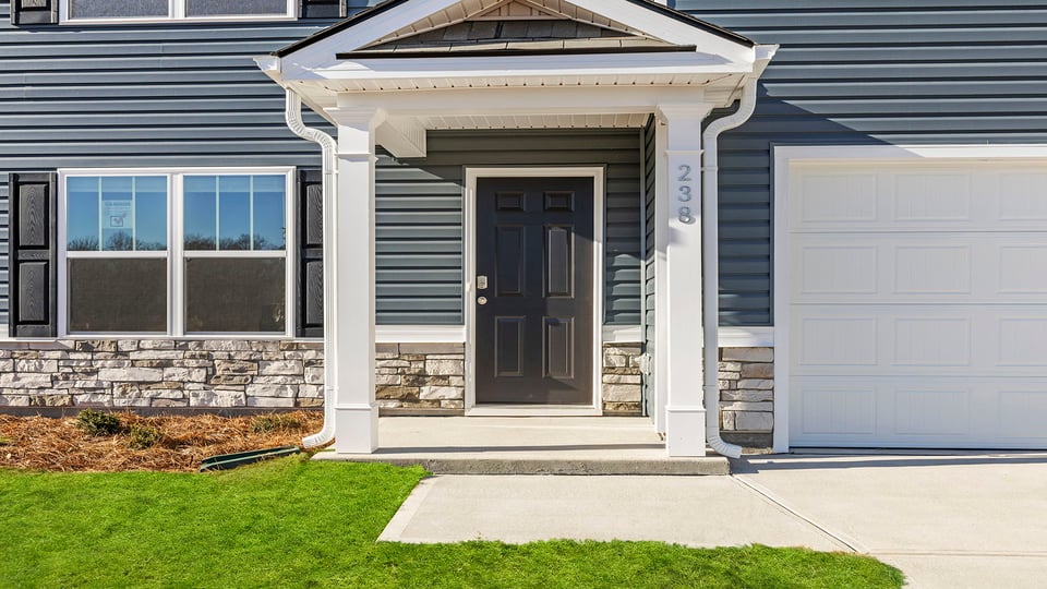 Inviting covered front porch.