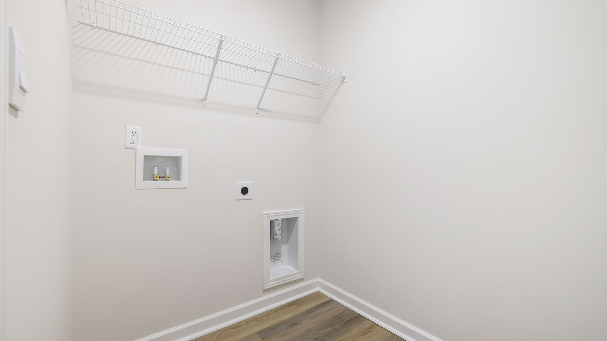 Walk-in laundry room.