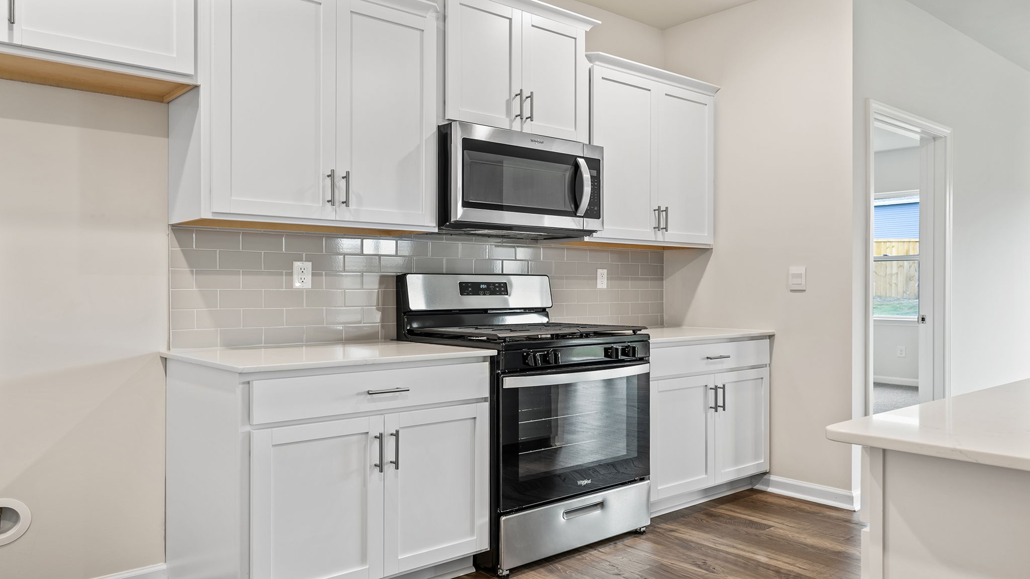 Stainless steel appliances.