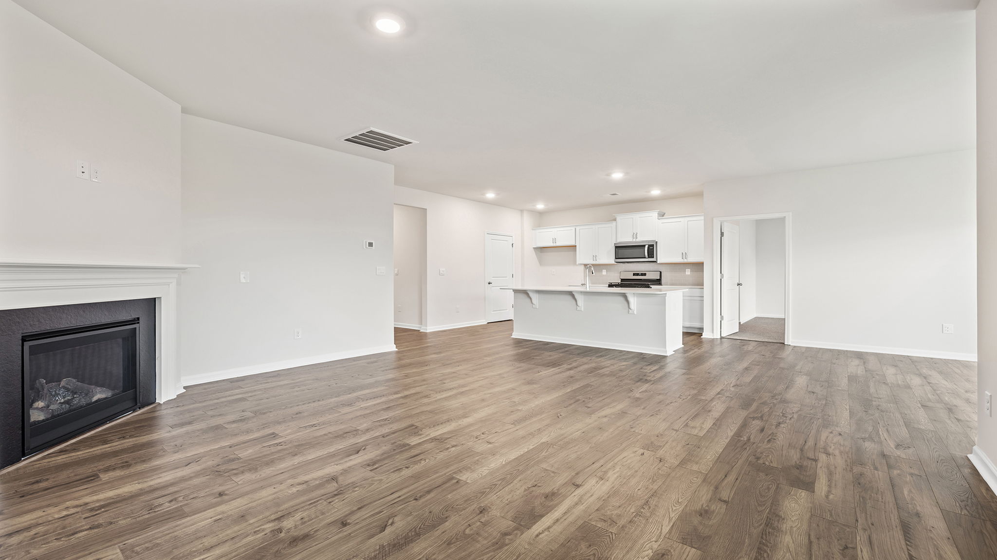 View from family room toward the kitchen.