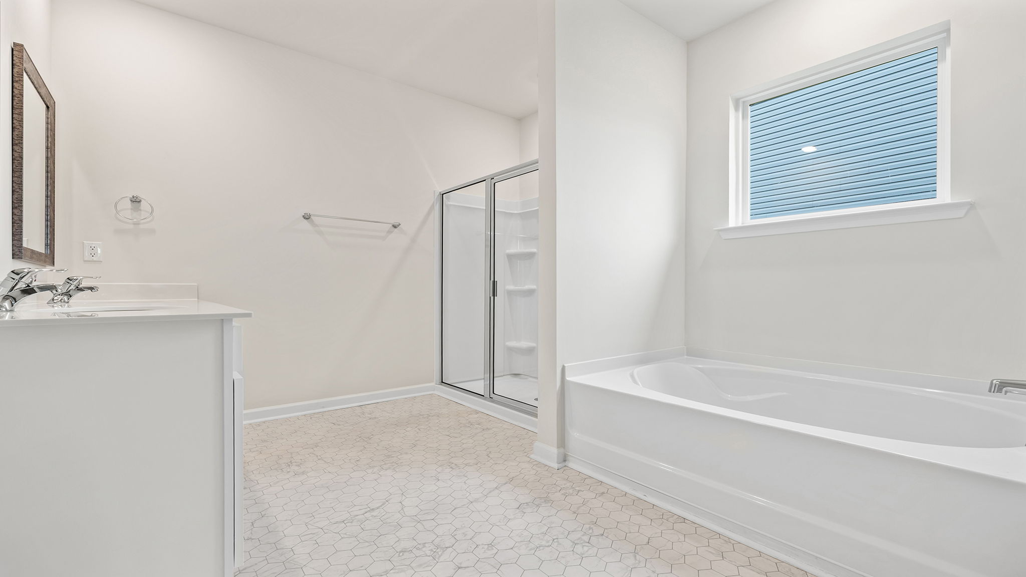 Primary bathroom with garden tub.