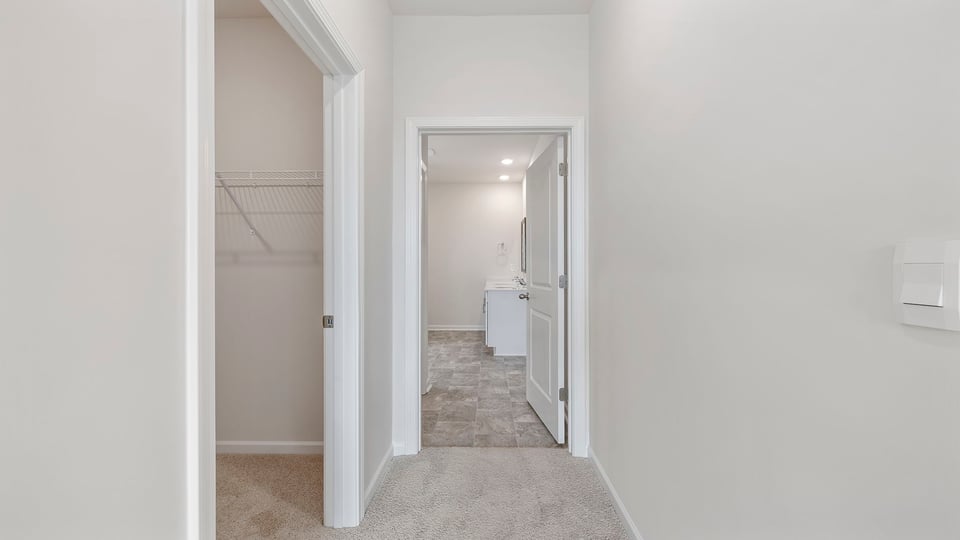 Hallway to bathroom.