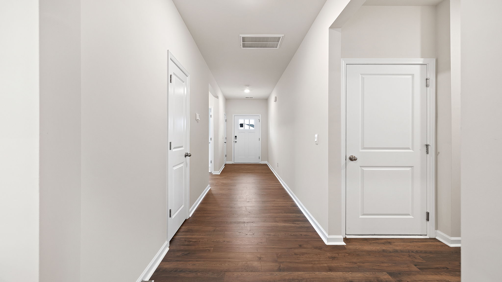 View of hallway toward the entrance.
