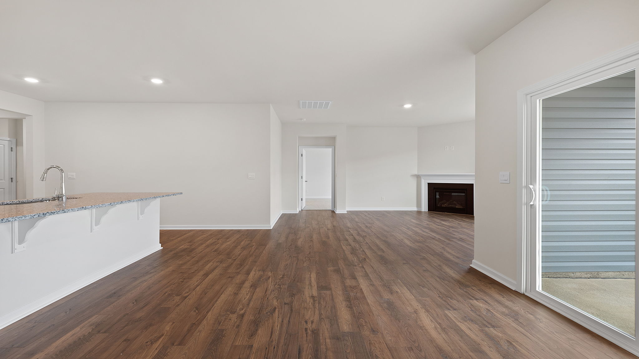 View from dining area of the family room.