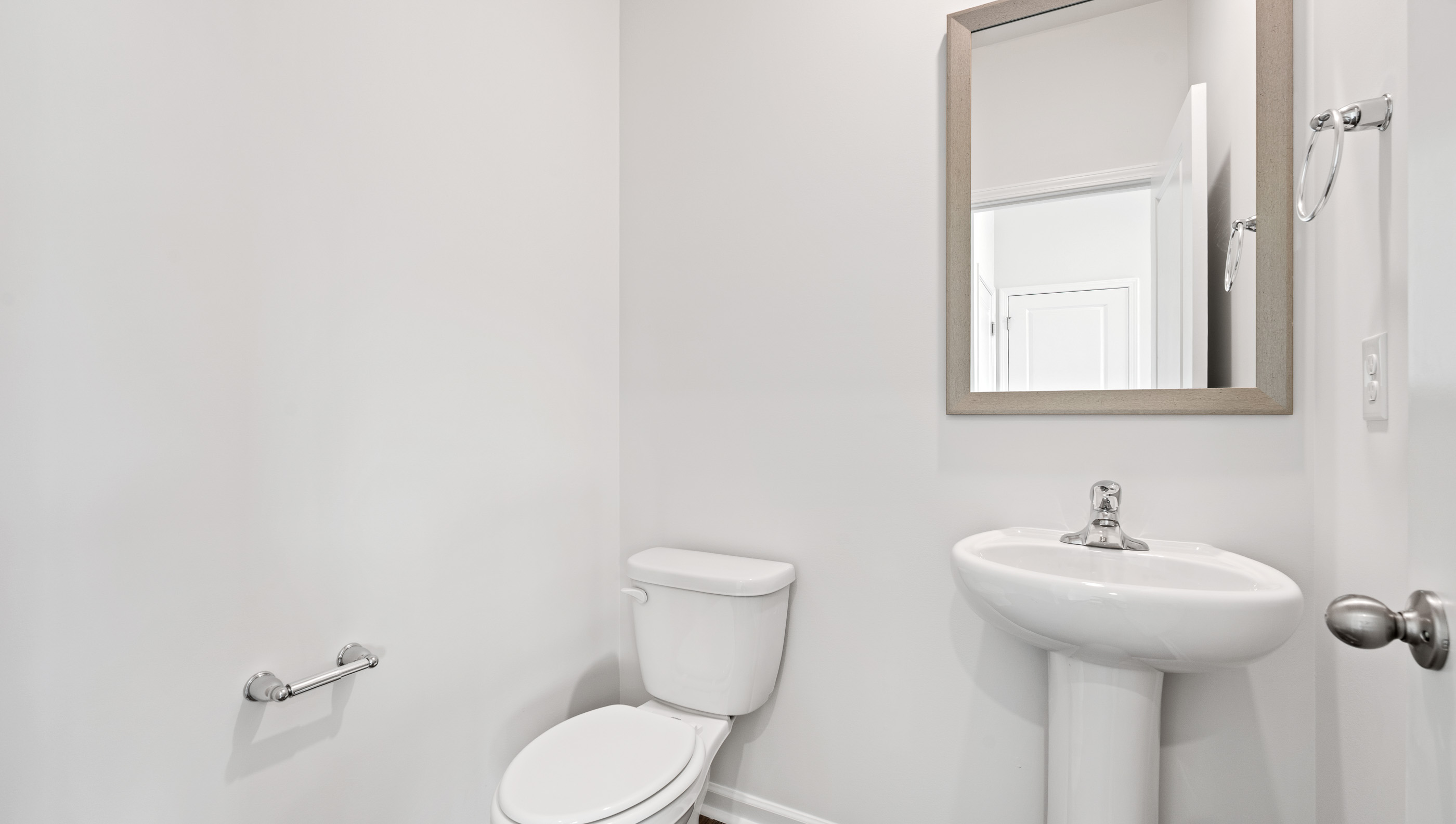 Half bathroom on the main level.