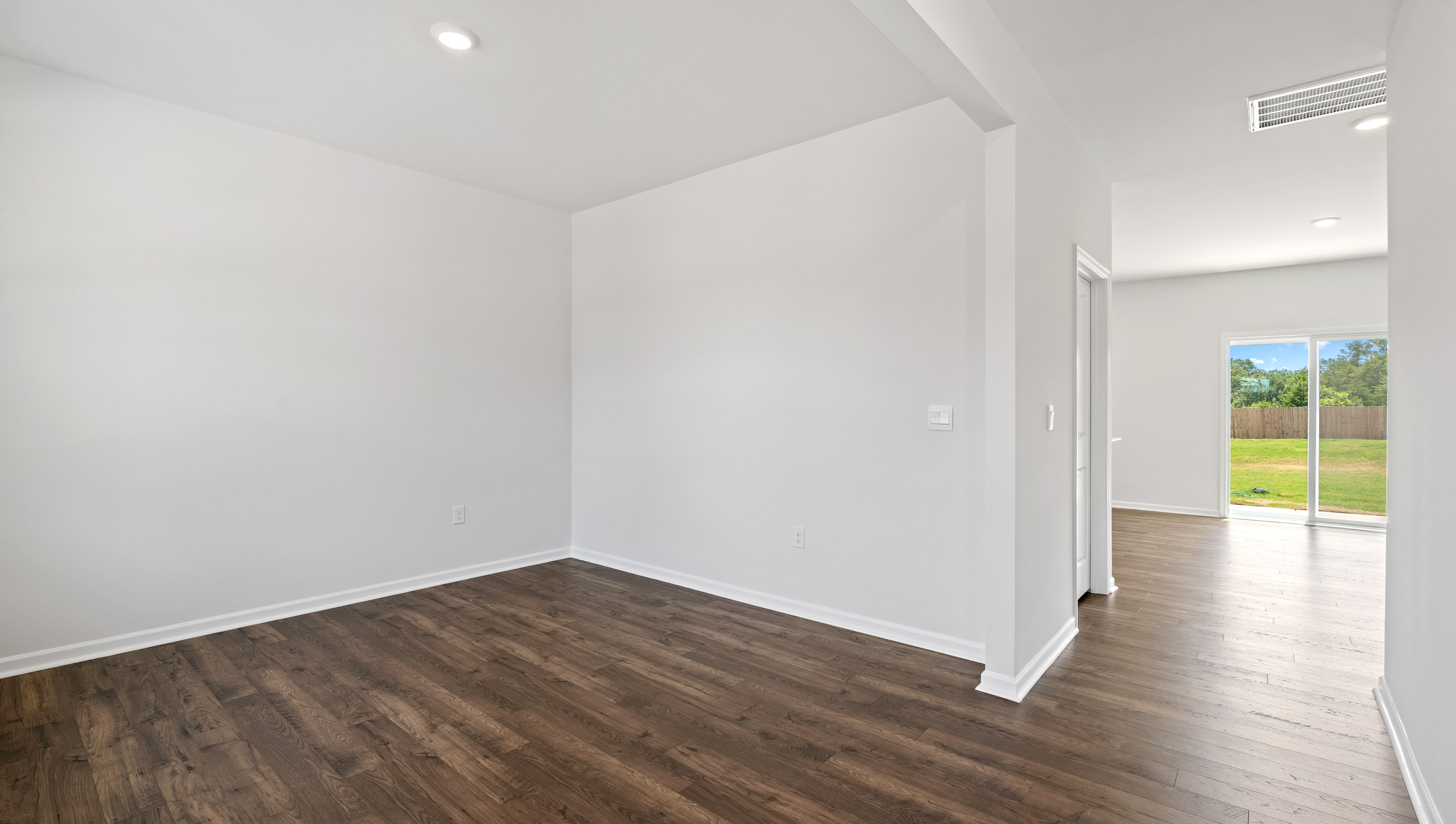 Study and hallway to the living area.