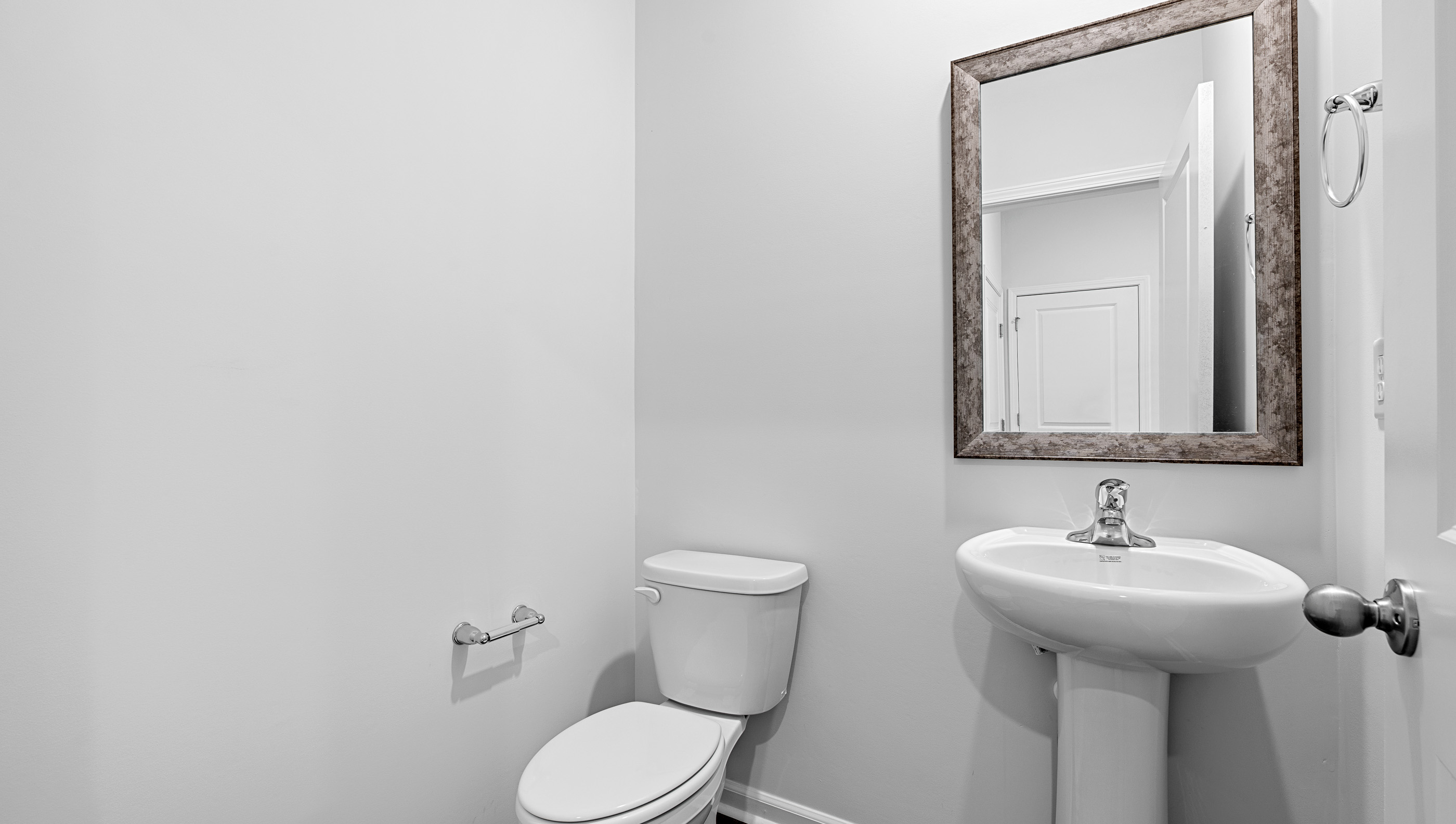 Half bathroom on the main level.