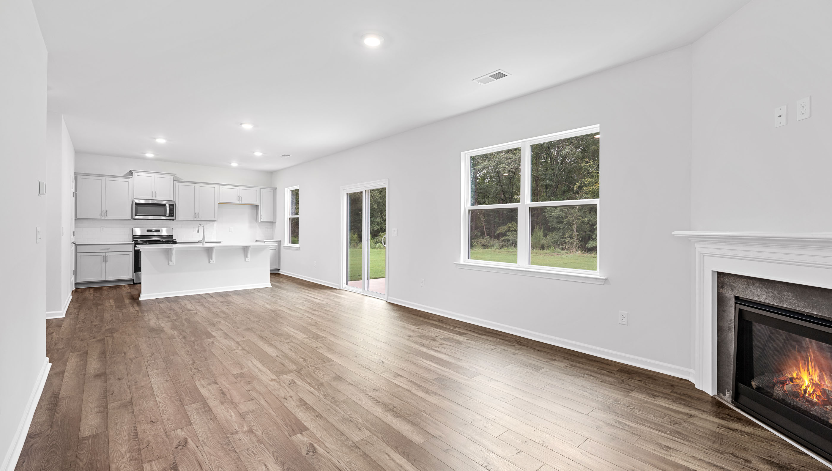 View from family room toward the kitchen.