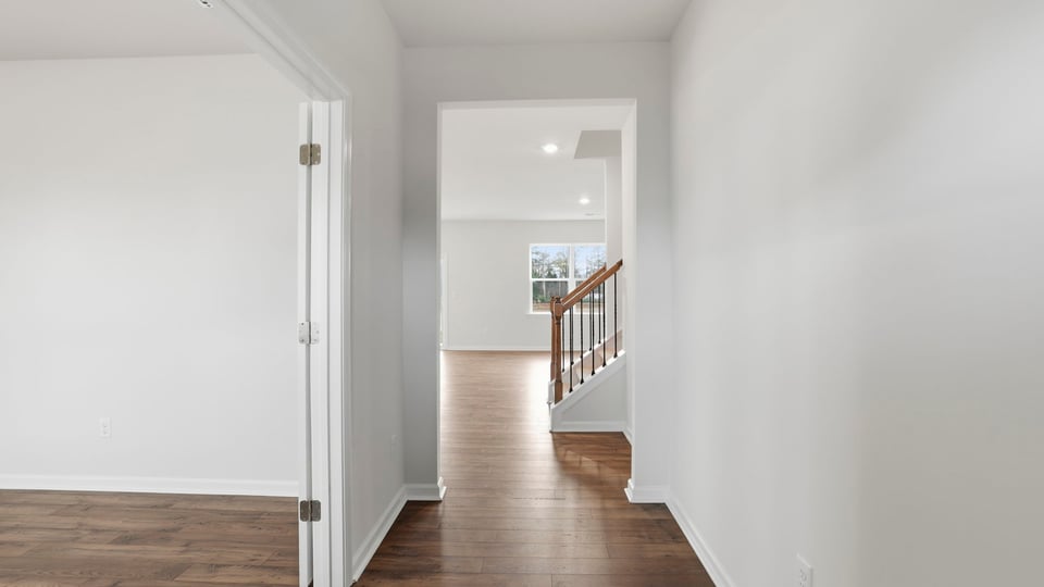 View of hallway toward the living area.