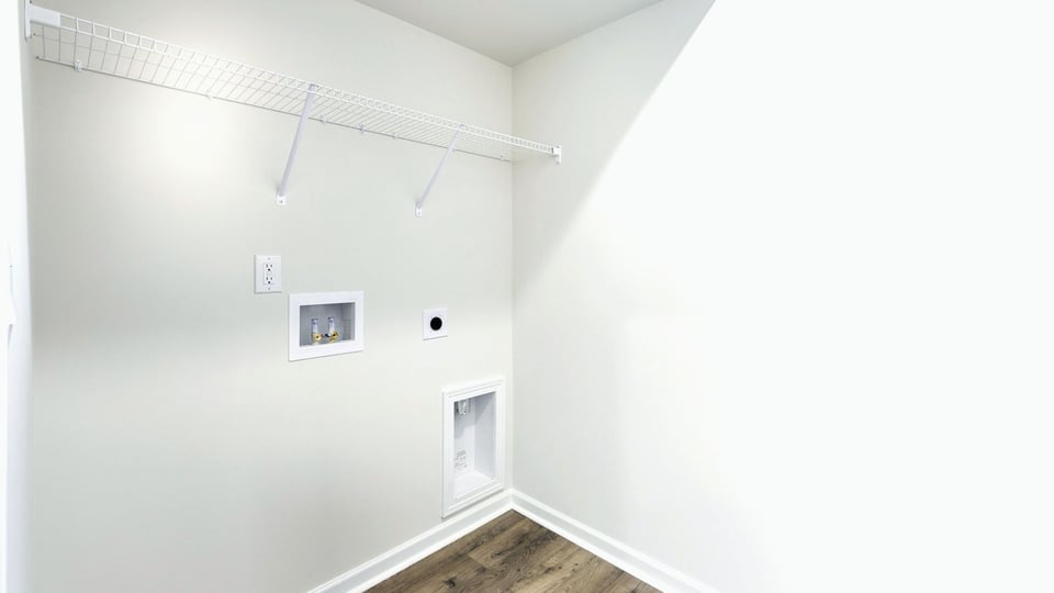 Walk-in laundry room on main level.