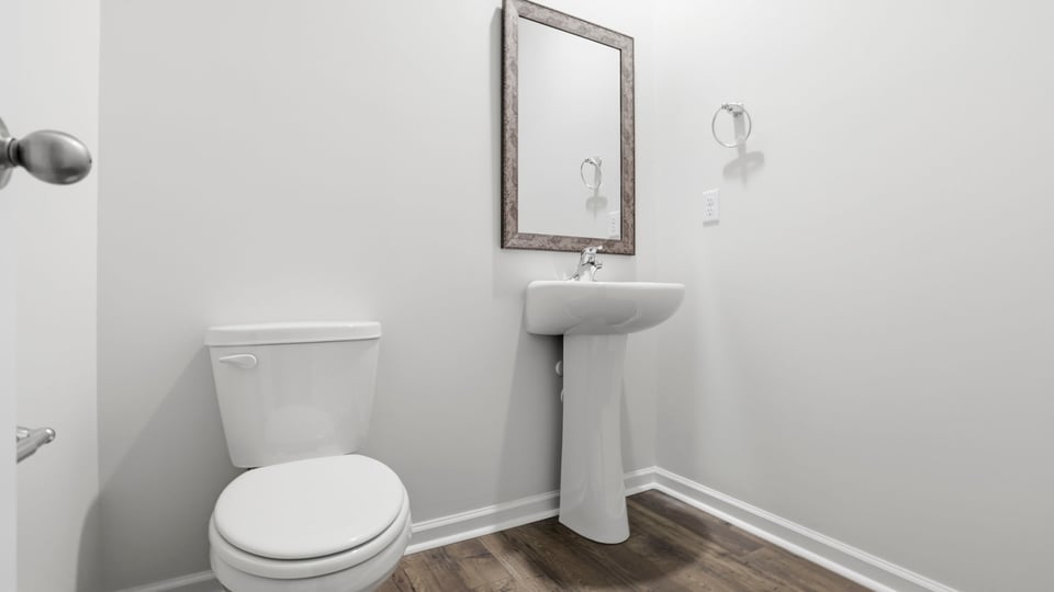Half bathroom on the main level.