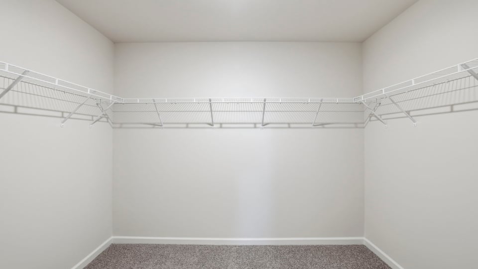 Primary bedroom walk-in closet.
