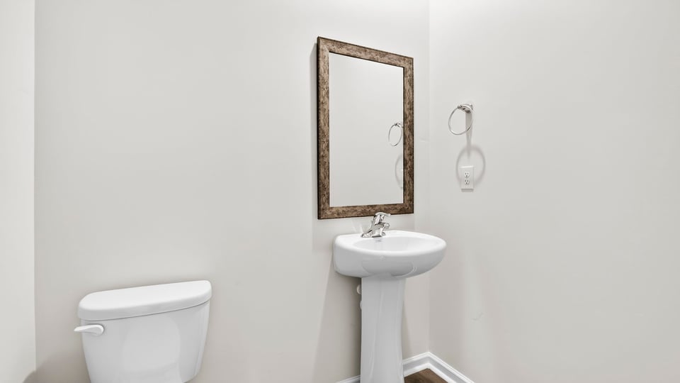 Half bath on main level.