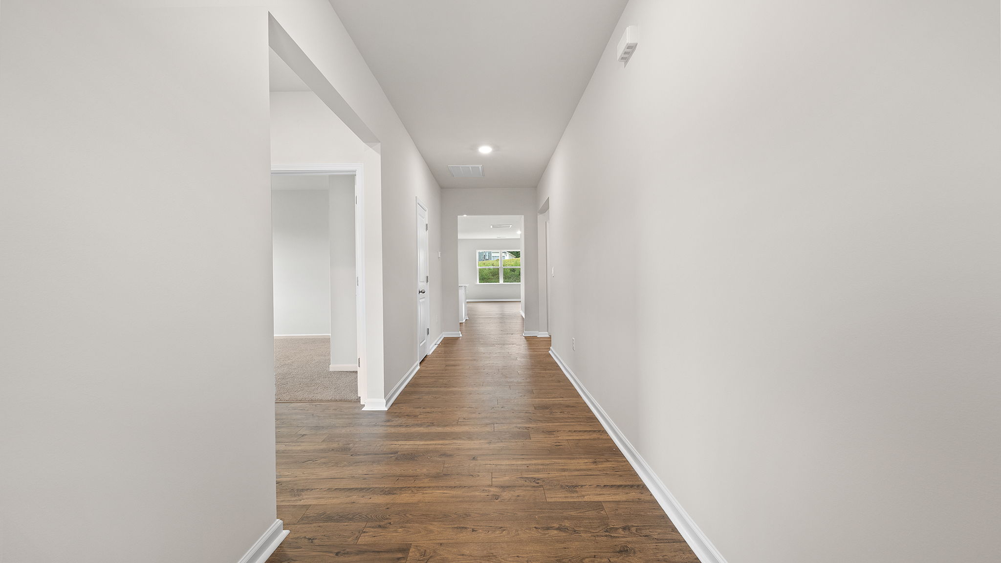 View of hallway to the living area.