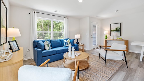Livingroom with large windows.